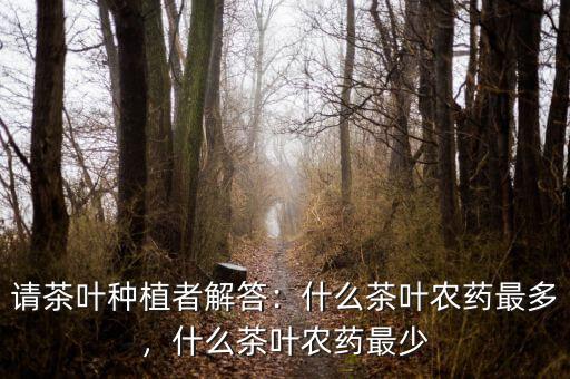 請(qǐng)茶葉種植者解答：什么茶葉農(nóng)藥最多，什么茶葉農(nóng)藥最少