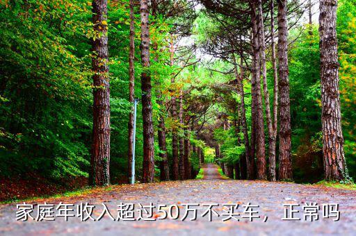 家庭年收入超過50萬不買車，正常嗎