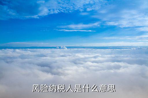 什么是高風(fēng)險(xiǎn)納稅人，風(fēng)險(xiǎn)納稅人是什么意思