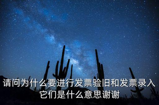 請問為什么要進(jìn)行發(fā)票驗舊和發(fā)票錄入它們是什么意思謝謝
