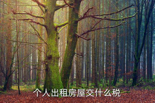 房屋出租稅是什么，房屋出租要繳什么稅啊稅率又是多少