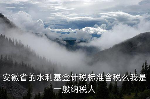 安徽省的水利基金如何報(bào)稅，安徽省的水利基金計(jì)稅標(biāo)準(zhǔn)含稅么我是一般納稅人
