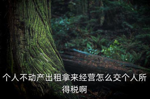 個(gè)人出租不動(dòng)產(chǎn)如何納稅，個(gè)人房產(chǎn)出租應(yīng)如何納稅 住宅可按5稅率征收