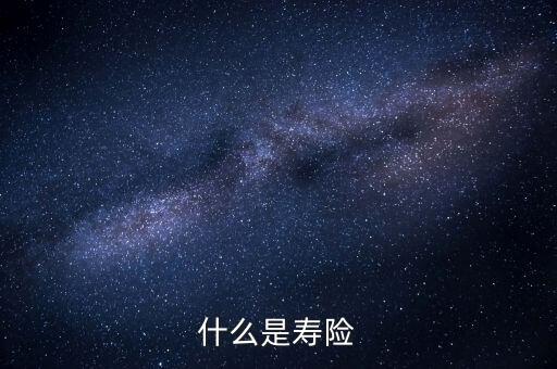 什么而是壽險，壽險是什么