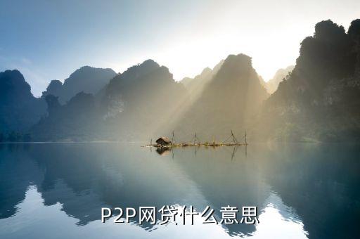 p2p網(wǎng)貸是什么，P2P網(wǎng)貸是什么